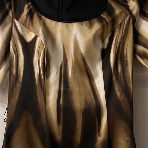 Le Chateau Black and Brown Mini Dress - Picture 3 of 5